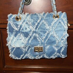 Distressed Denim shoulder bag